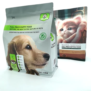 Custom-made cat food, dog food packaging bags, octagonal tape, self-standing bags, yin and yang aluminum bags