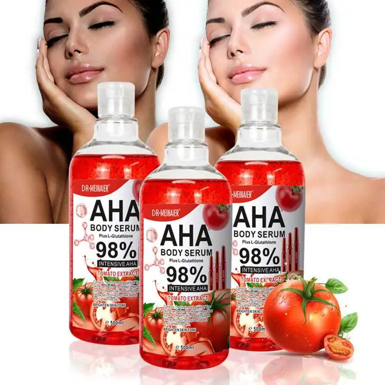 Skin Whitening Serum Face and Body Glowing Moisturizer AHA Tomato Correct Age Spot Acne Natural Facial Serum Essence