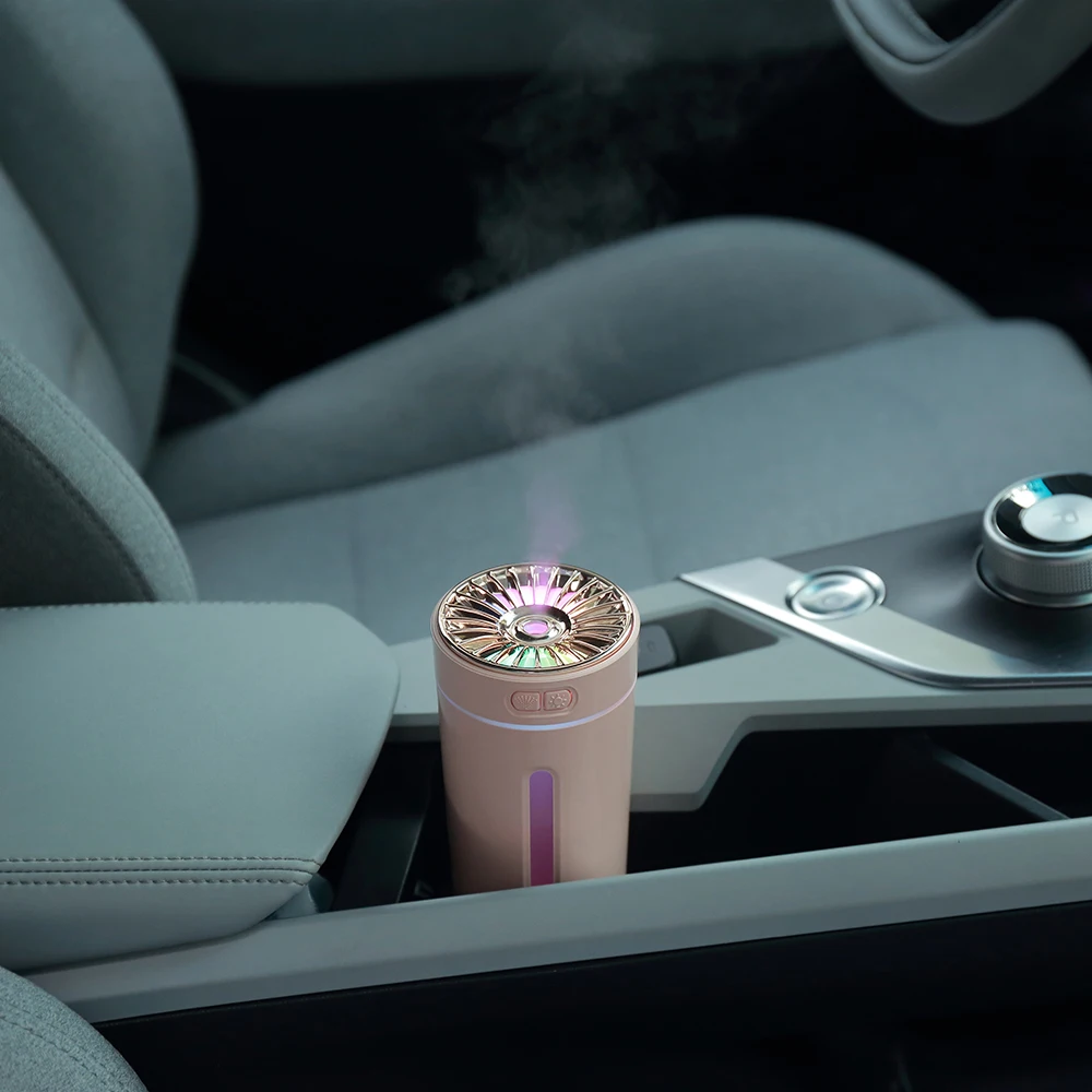 Fast Shipping Car air Diffuser Mini Battery Powered Smart Cool Mist Portable H2o LED Humidifier for Car