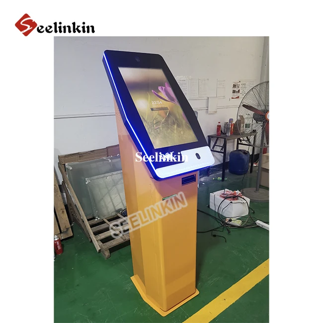 Interactive cash QR restaurant self order digital touch screen stand pc manufacturer internet floor standing payment kiosk