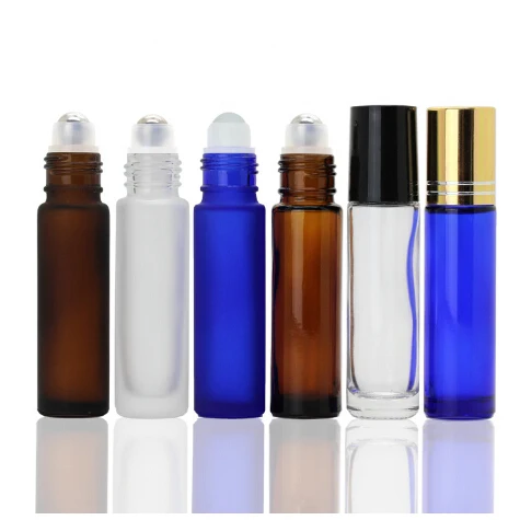 Botol kaca roll on biru bening 3ml 5ml Botol roller ball botol parfum 20ml untuk minyak atsiri