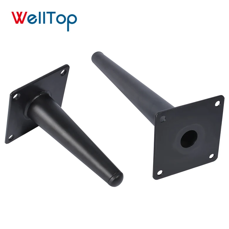 
 150/200/250/300 мм Черный; Цвета: золотистый, Серебристый; Обувь с ремешками диванные металлические Наклонный конус ноги шкаф стул чайный столик ножка кровати VT-03.110  