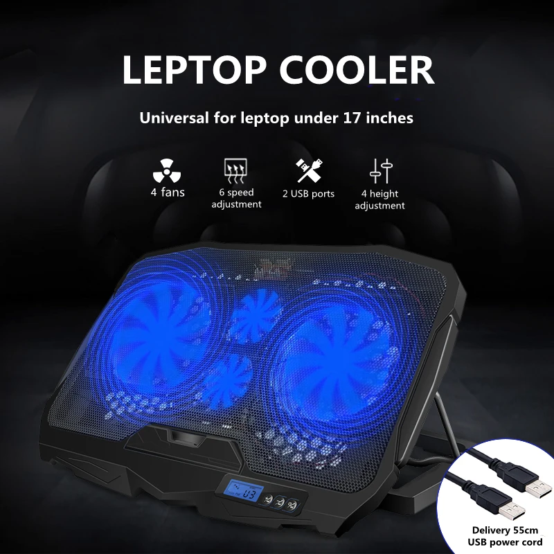 Foldable Laptop Cooler Desk 4 Fans Usb Powered Gaming Laptop Cooling