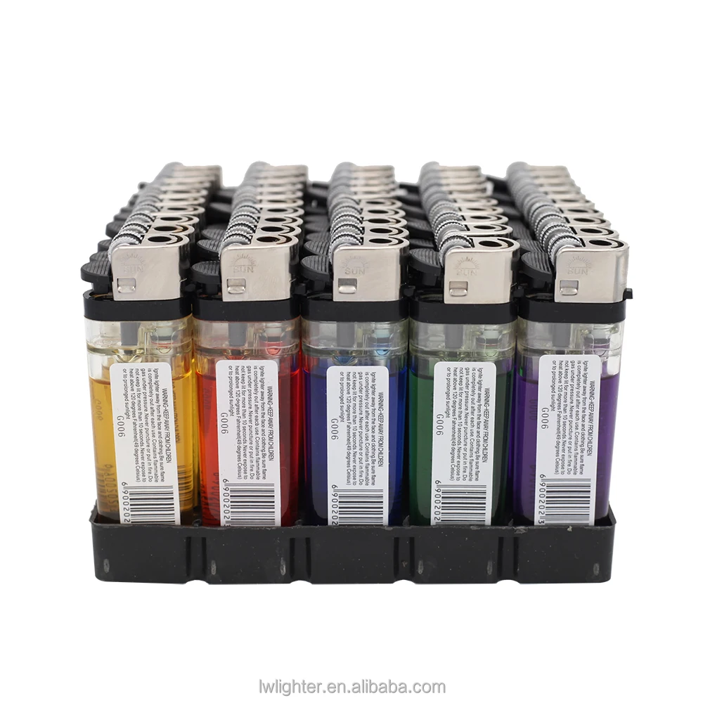 cigarette lighters in bulk 1000 NEON Disposable (20 cases of 50) lot The handy hook can hitch it on the wall or other places 50-Pack Disposable Lighters with Stand