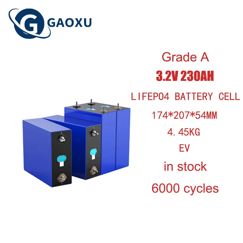 Ev Solar Lithium Ion Batteries 3.2v 230ah New Energy Rechargeable