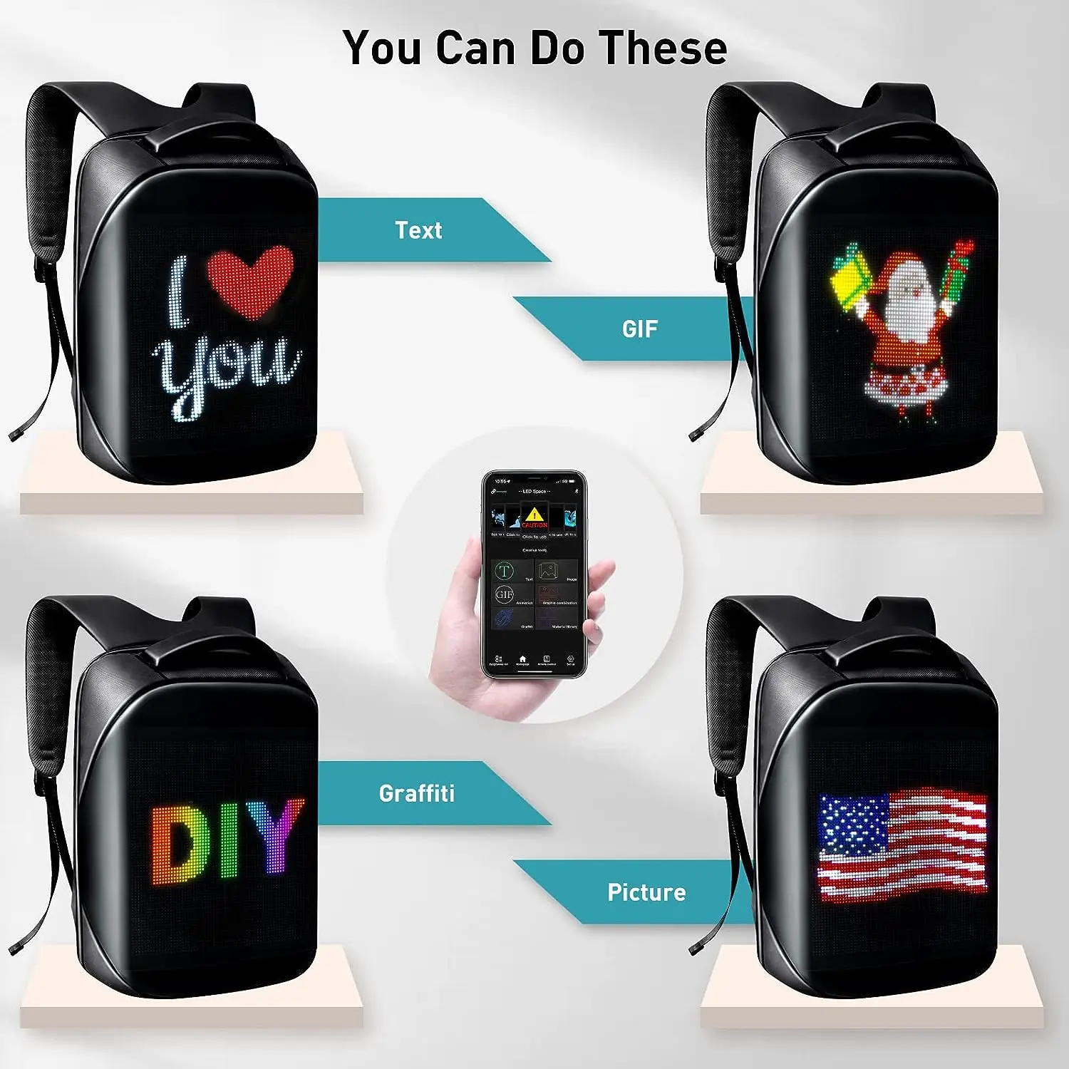 Custom Mobile Digital Signage Billboard Led Display Backpack Motorcycle Light up Led Advertising Screen Digital Backpack