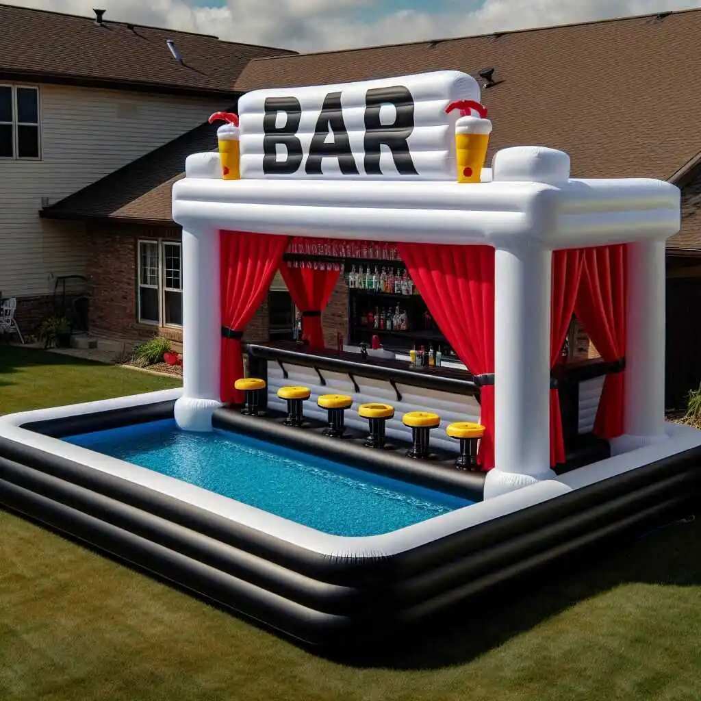 PVC Inflatable Pool Play Family Bar - Perfect for Parties