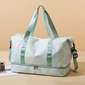 2026 New Fashion Waterproof Dry Wet Separation Sports Gym Duffel Bag Large Capacity PU Travel Bag