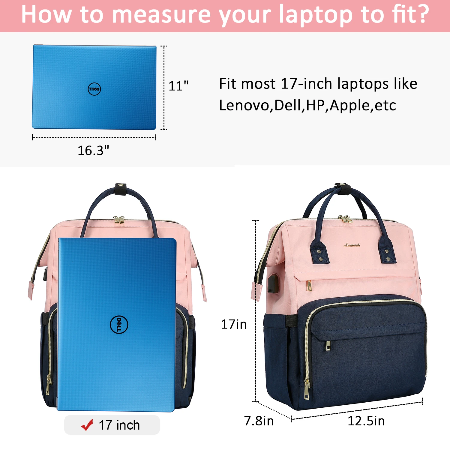 LOVEVOOK Mochila para computadora portátil para mujer, mochilas de negocios  de moda, bolsas de viaje, mochila de trabajo para médico, enfermera, con