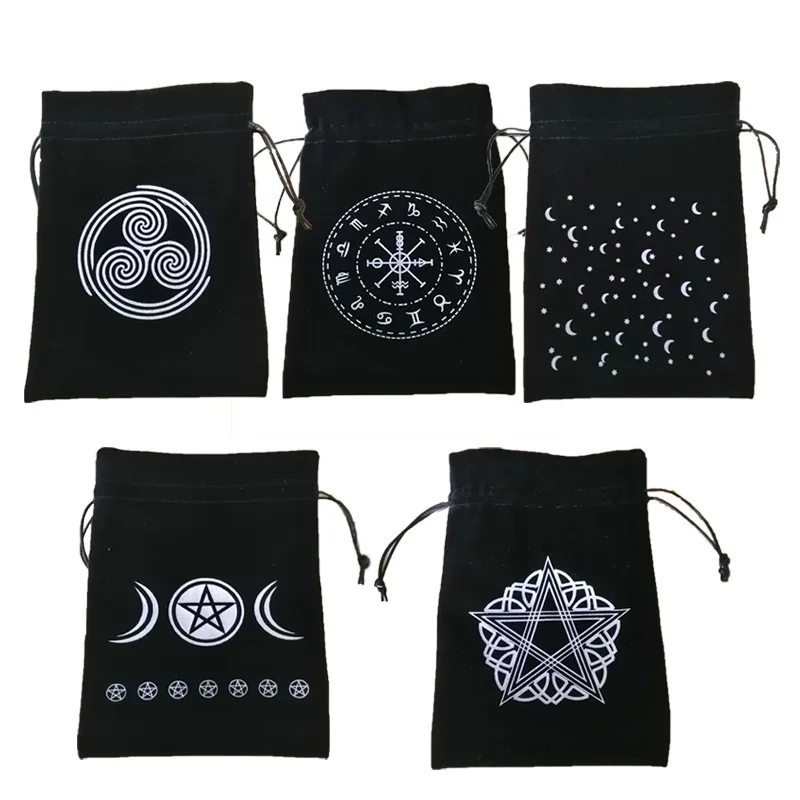 Details about   Velvet Tarot Storage Bag Moon Phase Oracle Card Divination Bag Board Game BaH2E 
