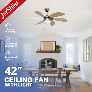 1stshine Ceiling Fan Hanging AC Motor Pull Chain Control Light Bulb Ceiling Fan with Pull Chain