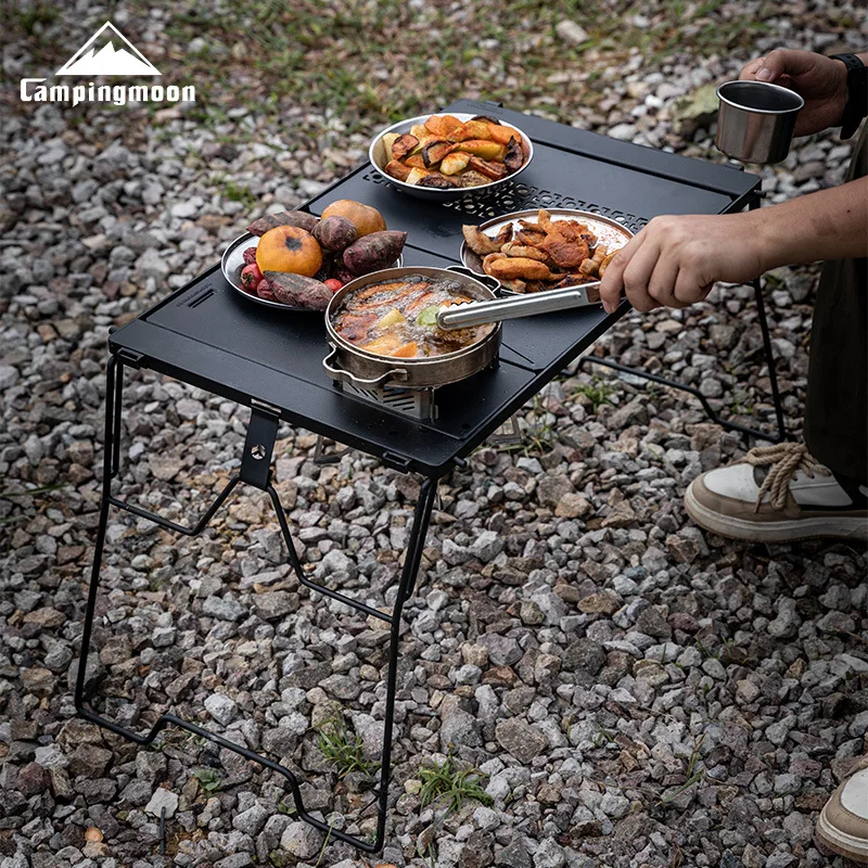 Folding IGT Camping Table Compact Ultralight Table Higher Leg Coffee Korean Japanese Bbq Grill Table