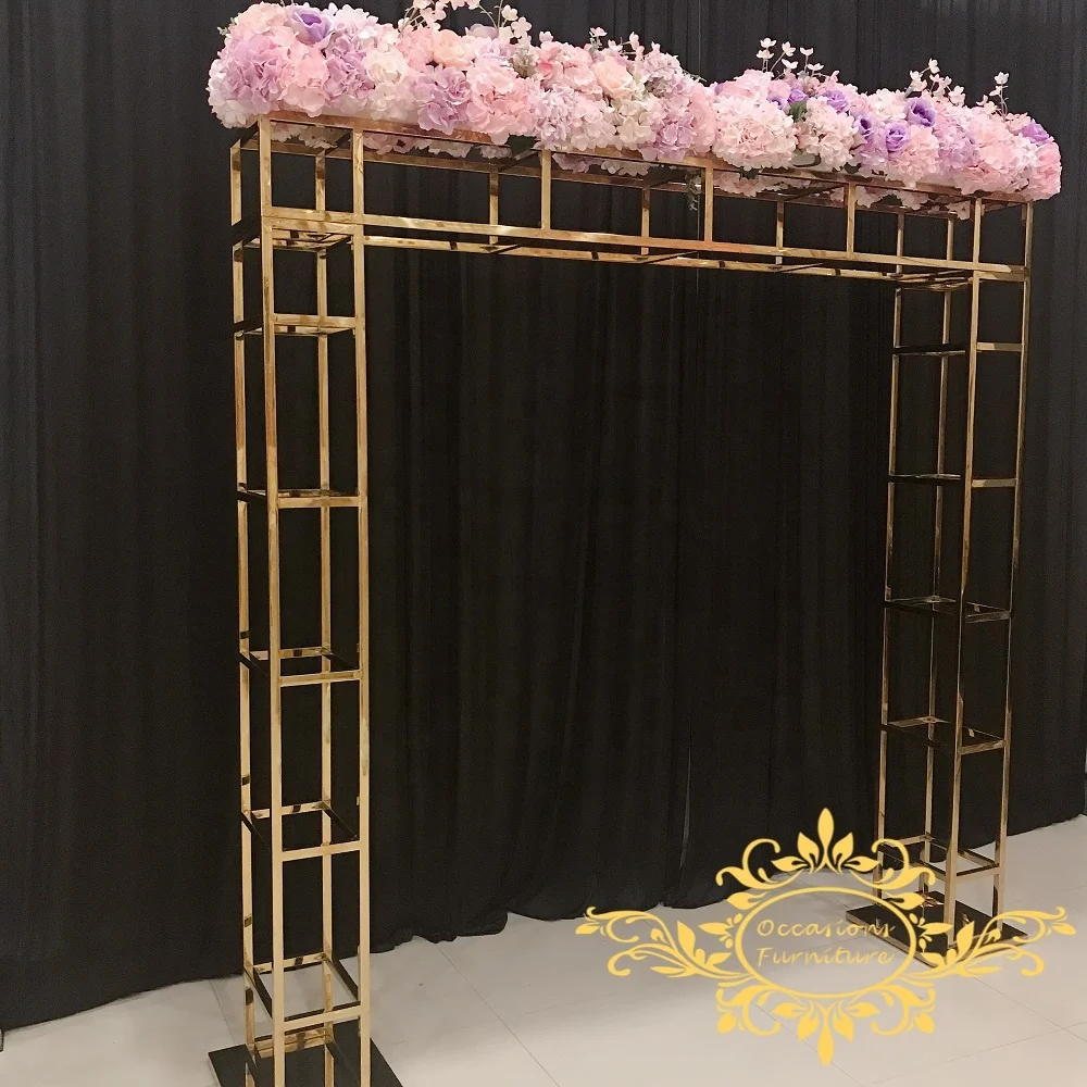 Новое поступление свадебная АРКА из нержавеющей стали блестящие свадебные принадлежности дизайн случаев мебель