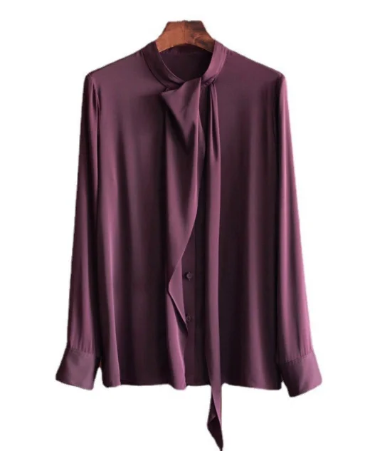 100% crepe silk digital printing high quality custom made women shirt