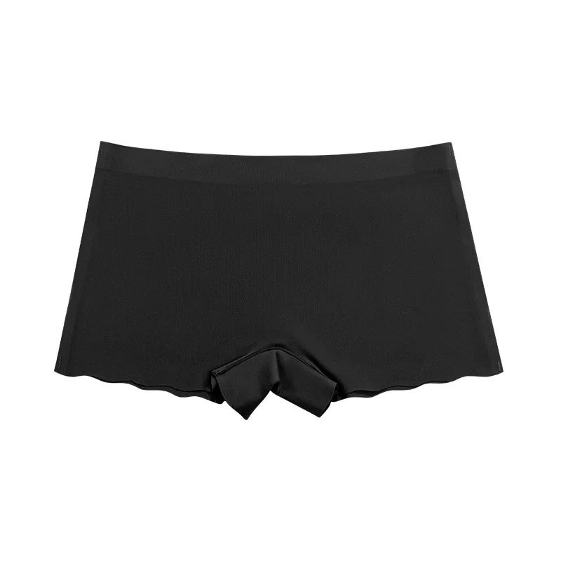 New Arrival Women's Ice Silk Seamless Safety Pants - Breathable Wave Lace, Mid-Waisted B aperçu 5