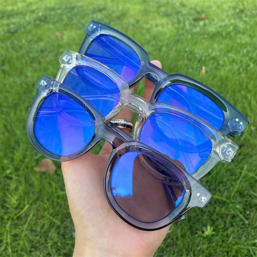 Blue Sunglass For Woman Round Shape Ann Taylor ATR030  display picture 3