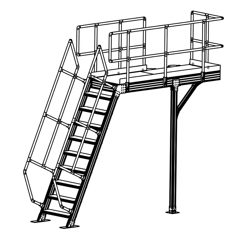 Lang Le Stair Handrails Step Ladder Equipment Aviation and Rail Maintenance and Repair Platforms Walkways Aircraft Maintenance