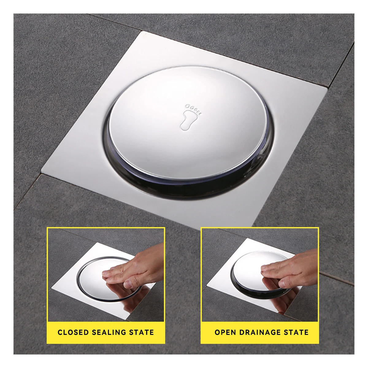 Factory Price Popular Clean Out Stainless Steel Pop up Concealed Floor Drain