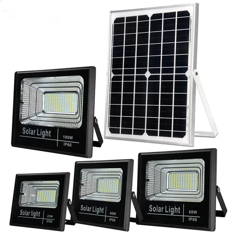 Outdoor IP66 Garden Security 25W 40W 60W 100W Solar Powered Led Flood Light