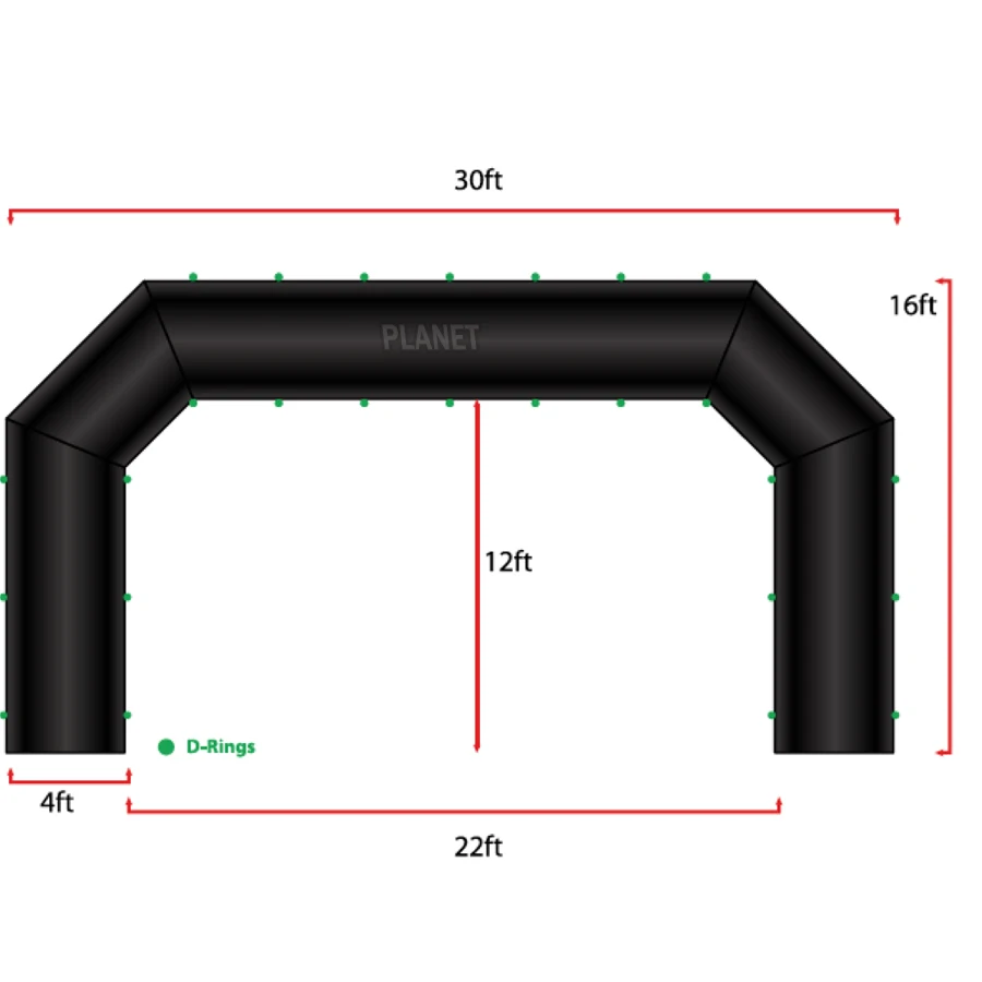 Guangzhou Custom Inflatable Square Arch Inflatable Race Arch Inflatable Castle Arch With LOGO