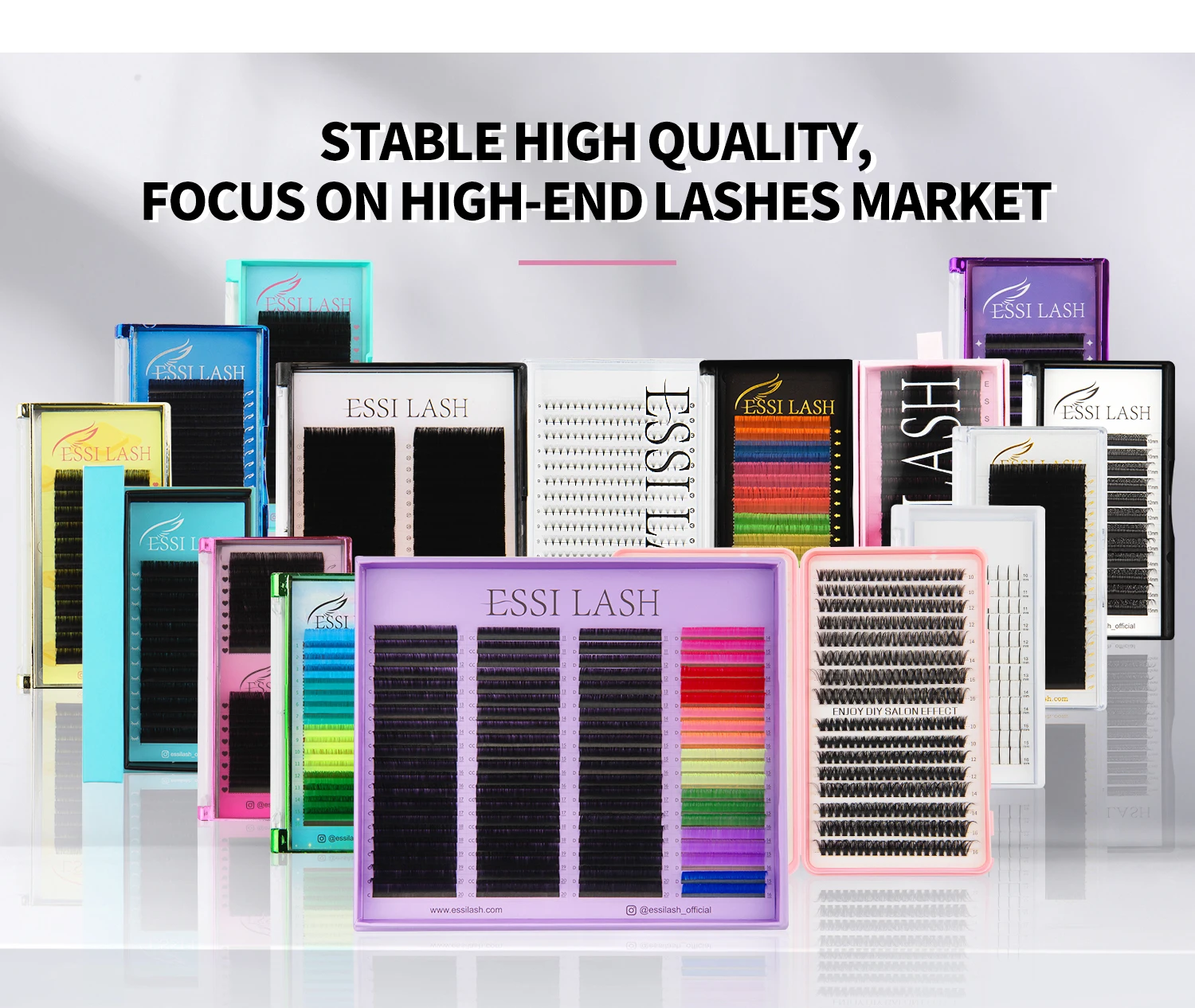 Darknest Black Mega Volume Faux Mink Eyelashes Extensions Easy to ...