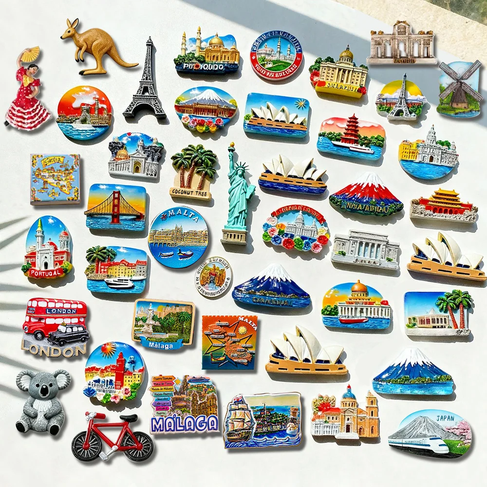 Custom Design logo Resin Sea World Stickers 3d Fridge Magnet Tourist Souvenir Kitchen Gift