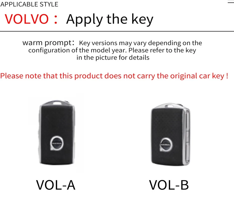 Free Sample Car Key Cover for Volvo S60 S90 XC40 XC60 XC90 V60 V90 Polestar1 Polestar2 Perfect Accessory for Volvo Vehicles