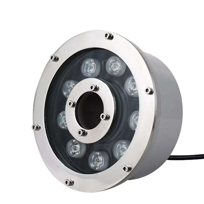 Outdoor Led Fountain Ring Light 6w 9w 12w Dmx Control Stainless Steel Ip68 Submersible Rgb