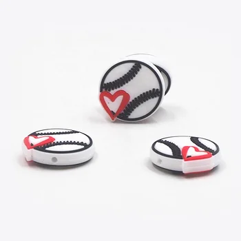 5-50Pcs American Football Beads Focal Silicone beads - 17*30*8mm