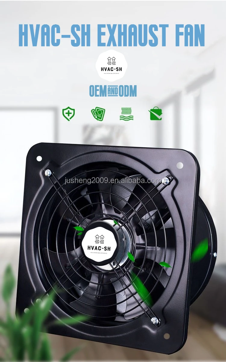 6 7 8 10 12 14 16 Industrial Exhaust Fan Kitchen Range Fume Silent