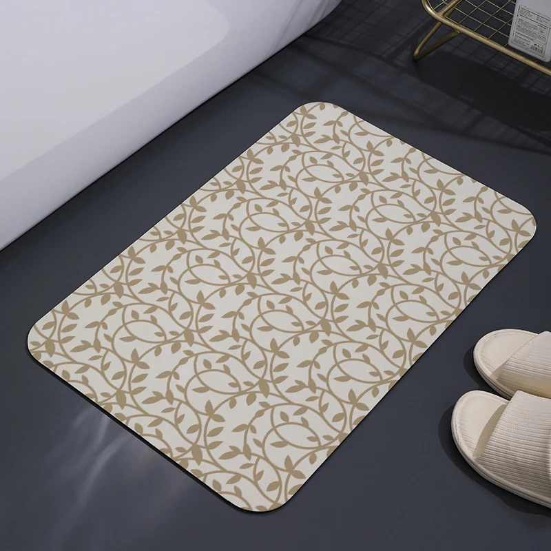 Water Absorbent Rug Set Rubber Door Mats Diatom Mud Floor Mat