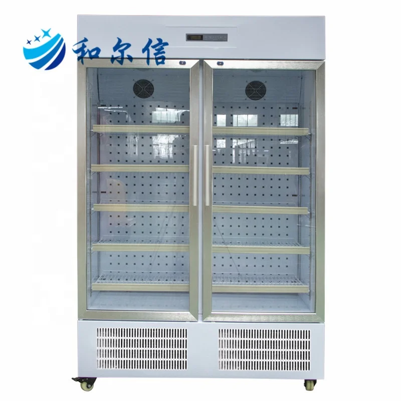 Glass Door Vaccine Medical Refrigerator 2 To 8 Degree Laboratory
