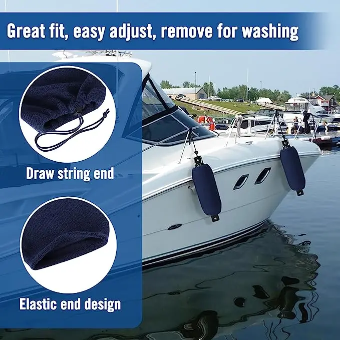 Isure Marine Navy Blue Boat Fender Cover Marine Bumper Covers Premium