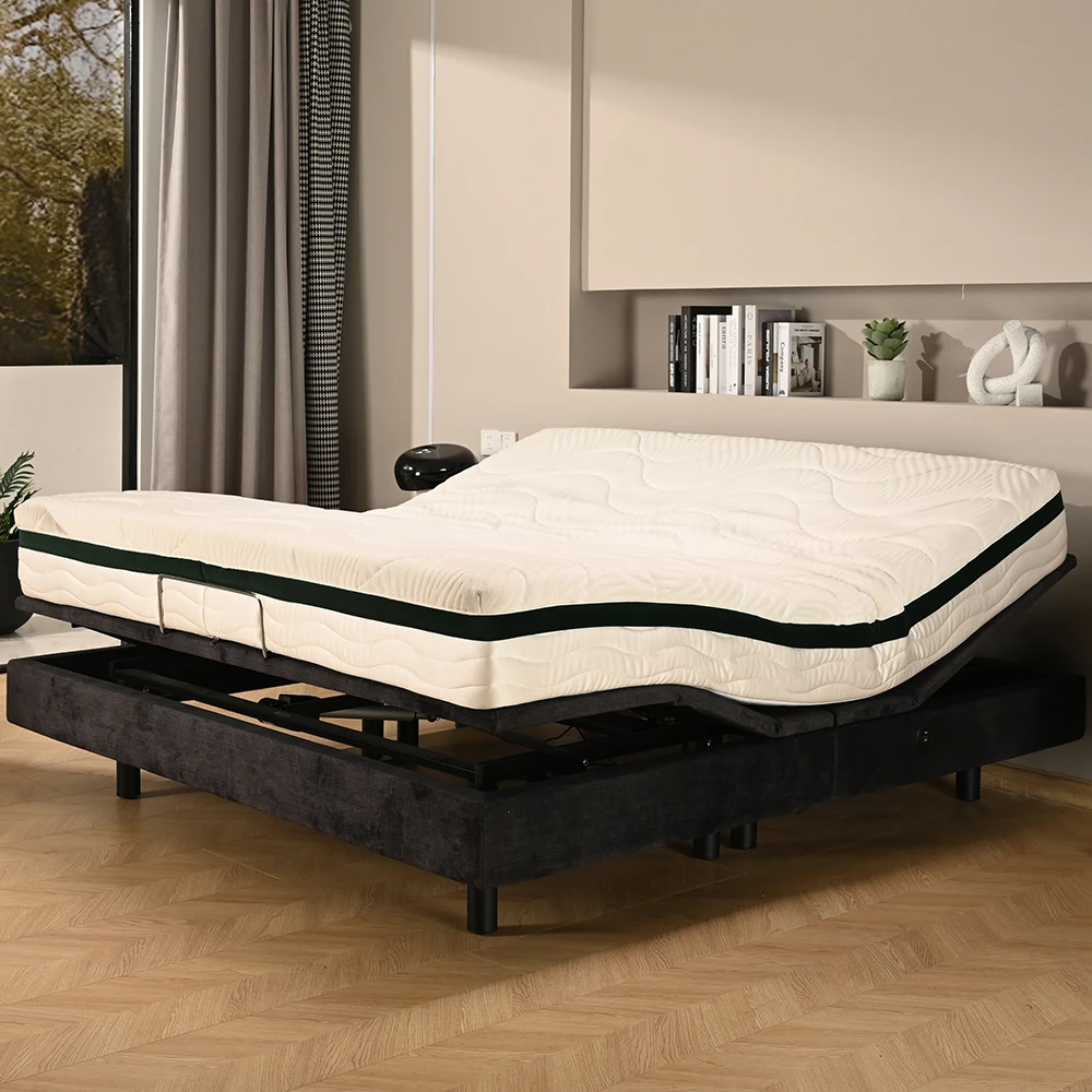Meisemobel Bedroom Furniture Set Luxury King Size Bed Electric Steel Folding Bed Queen Size