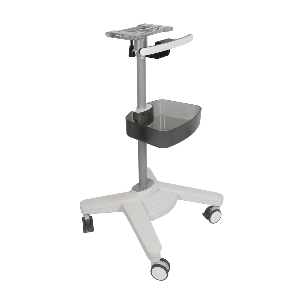 Modern Hospital Utility Cart Aluminum Alloy Hotel Medical Trolley Compact Design Storage Basket Brake Wheels 5