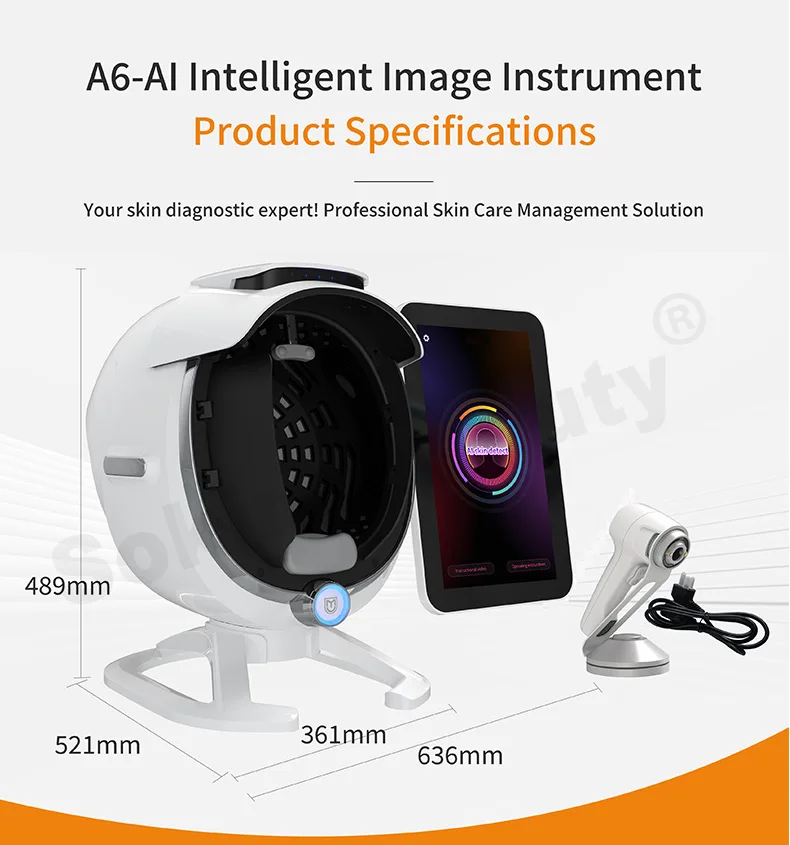 Skin Tester Face Moisture Oil Content Skin Analyzer Facial Water Cheek Elastic Face Age Test Meter Fluorescent Agent Detector
