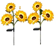 DC 6V sunflower solar light solar energy garden decorations lights for landscaping decorative