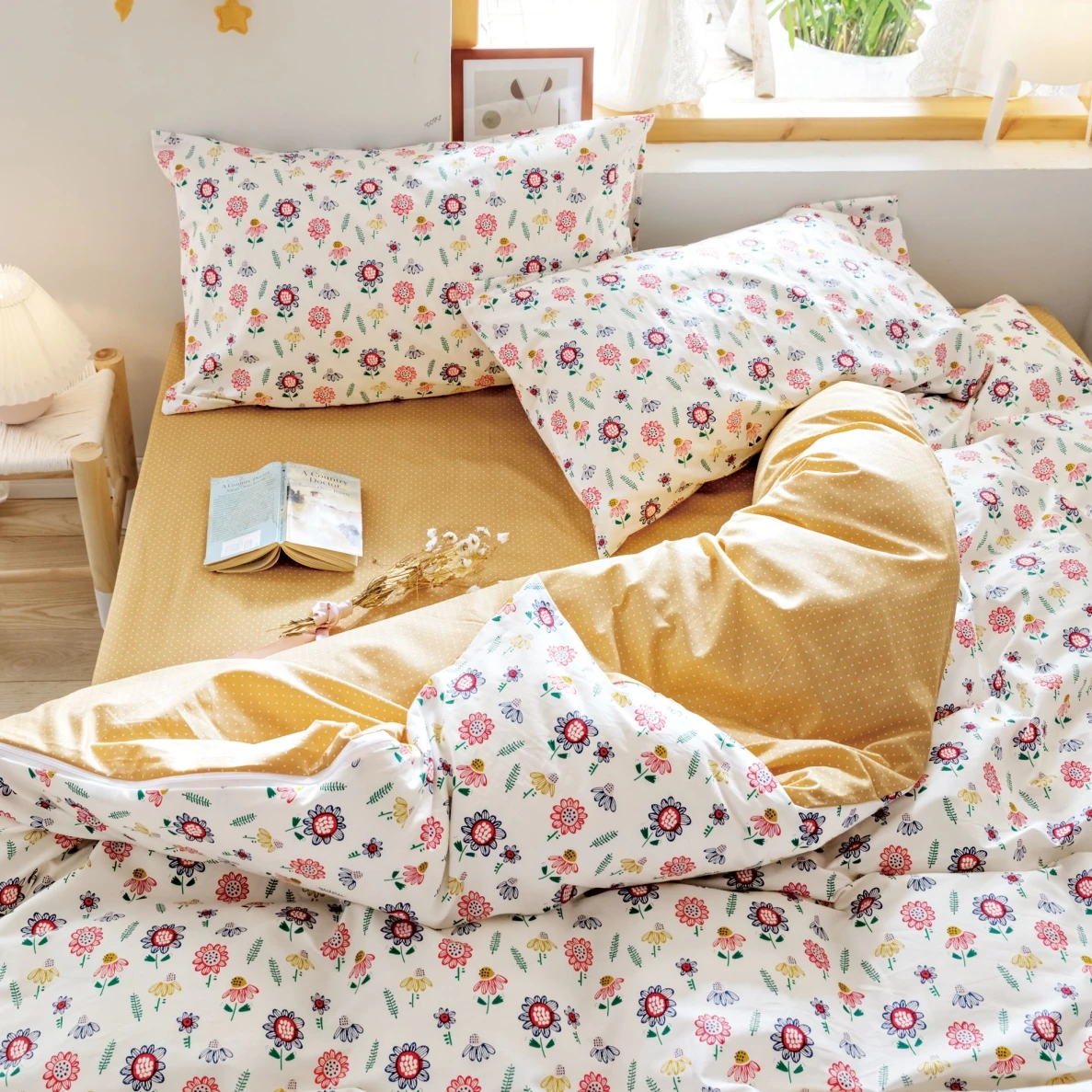 bed cover flower