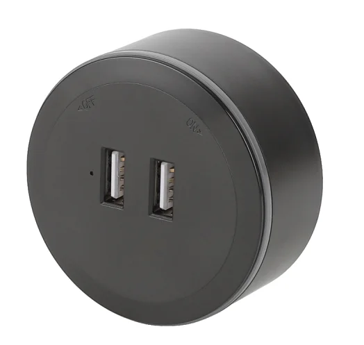 Electrical Double Usb Charging Wall Electrical Outlet Adaptor Power Movable Socket Track for Rail Socket
