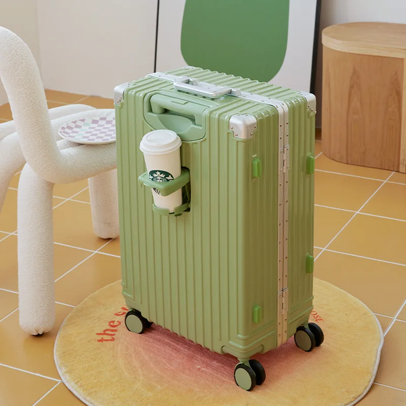 2023 Aluminum Frame Durable Luggage Travel Boarding Password New