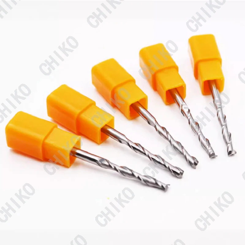 DJTOL 2 Flutes Spiral Bits Computer Engraving Machine Cutter Precision Engraving Machine Tools A2LX Engraving Tools N2LX
