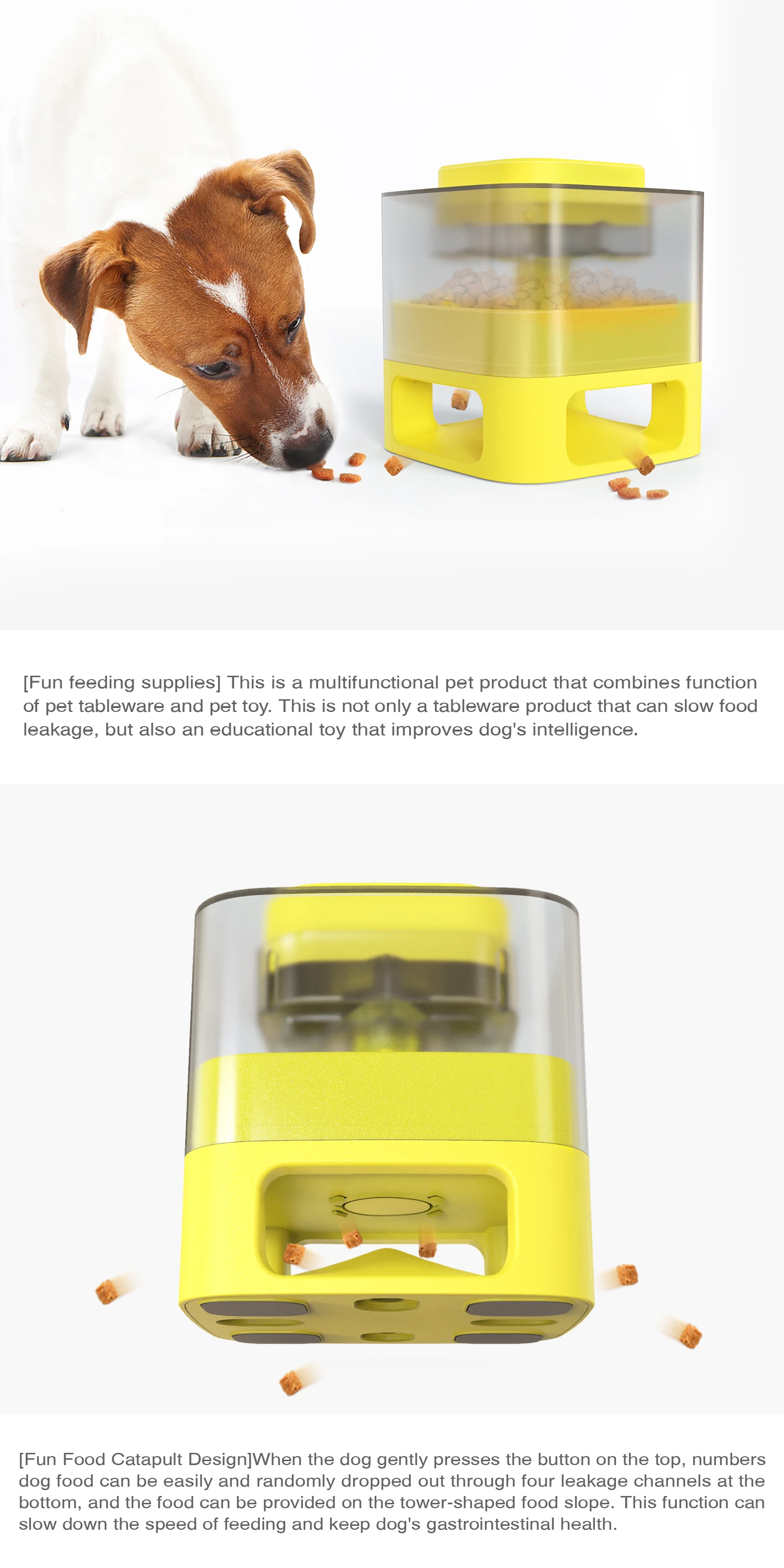 Automatic Dog Feeder, Dog Food Dispenser Interactive Button Trigger Dog  Puzzle Treat Dispensing Toys - Buy Automatic Dog Feeder, Dog Food Dispenser  Interactive Button Trigger Dog Puzzle Treat Dispensing Toys Product on