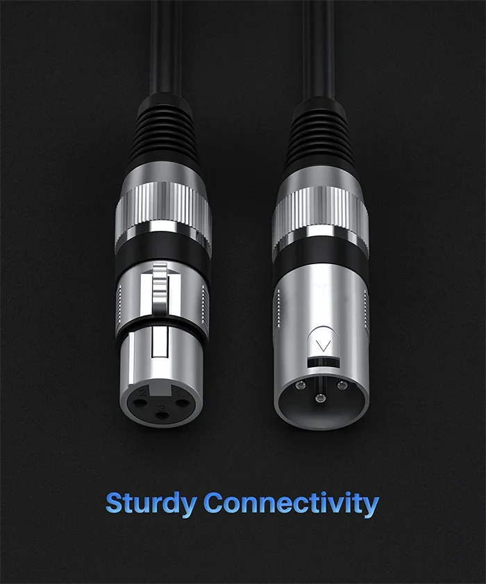 3pin Xlr Microphone Cable Male To Female Mic Black Audio Cable Hifi Xlr
