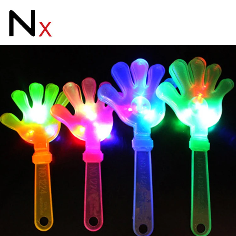 Многофункциональная Пластиковая ручная игрушка в форме ладони карамельного цвета с мигающим светодиодным светом