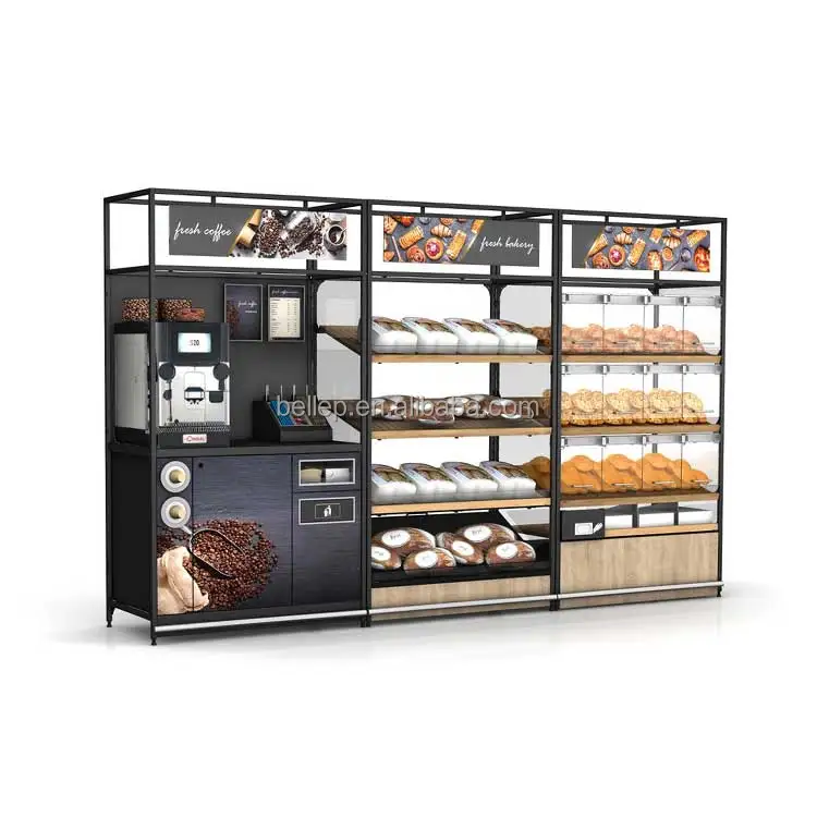 Bakery Bread Display Stand Showroom Retail Shop Bread Rack Bakery