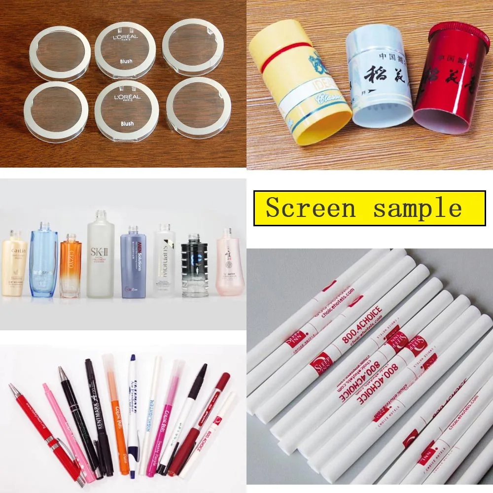 Fully Automatic Screen Printer With Uv Drying System For Bottles Tubes