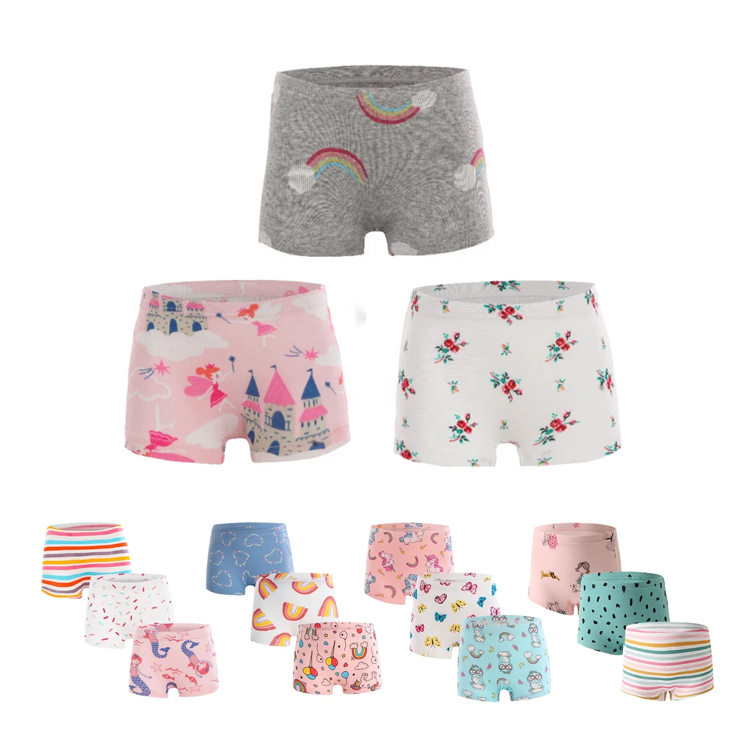 Оптовая продажа, Модное детское хлопковое нижнее белье для девочек