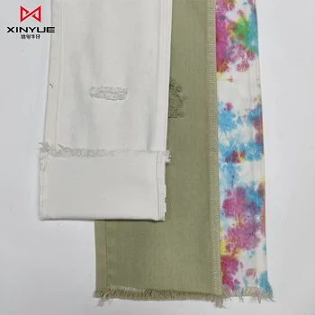 Stock Chinese Material 55%Hemp 45%Organic Cotton Twill Jeans Denim Fabric Wholesale Price