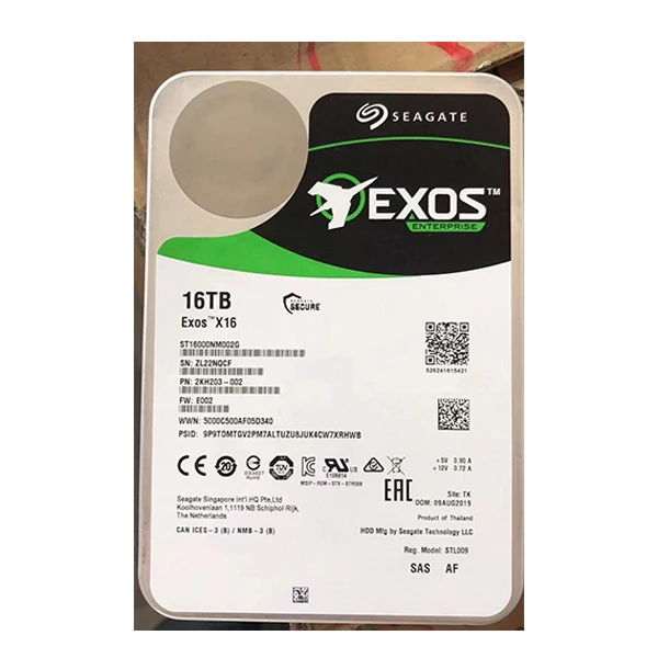 St16000nm000j. Seagate Exos x16 16tb. Seagati.