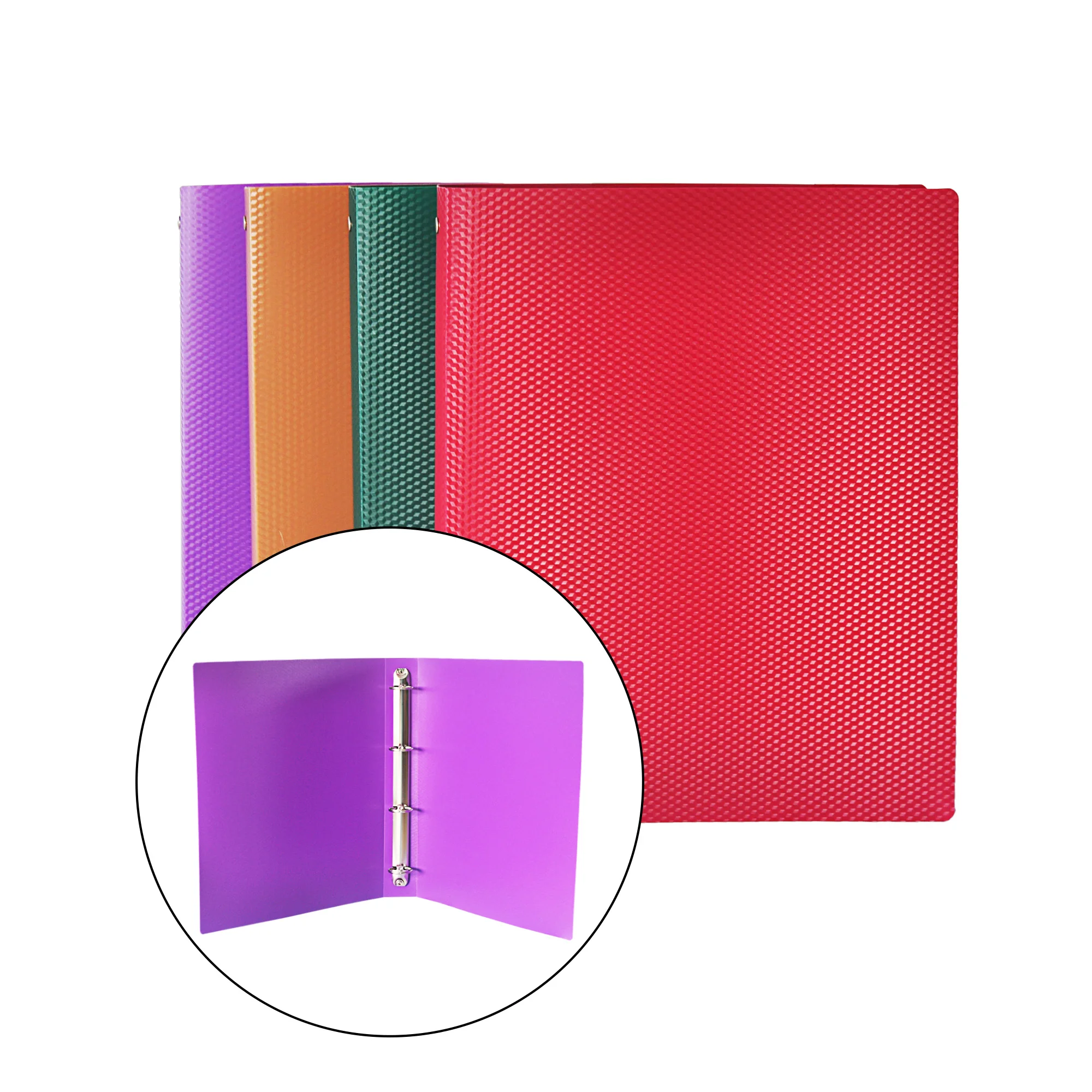 Wholesale Stationery Supplies A4 Plastic Pp Cover 4 Rings Binder Ring